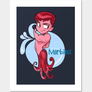 Red Octo Merbie Posters and Art